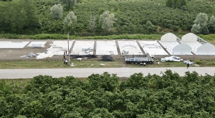 Terme Belediyesi'nin hayata geçirildiği mantar üretim tesisi tamamlandı