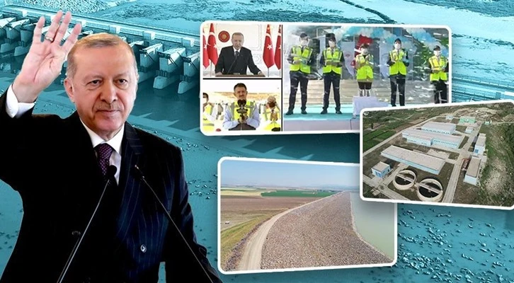 Amik Ovası’nın rüyası Reyhanlı Barajı Cumhurbaşkanı Erdoğan tarafından hizmete alındı