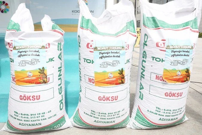 Çiftçilere 15 ton nohut tohumu dağıtıldı