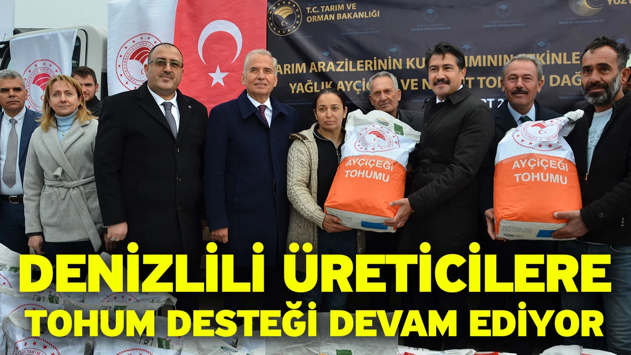 Denizlili üreticilere tohum desteği devam ediyor