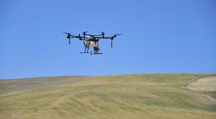 Kayseri’de süne ile mücadelede ilk defa drone kullanıldı