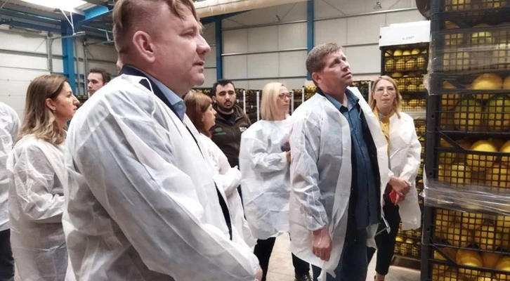 Rus heyet Adana’da: Narenciye tesislerini incelediler