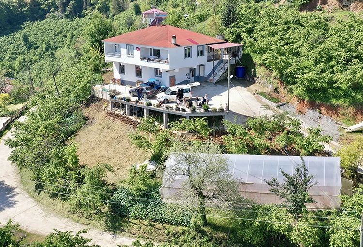 Üreticiler seralarda yetiştirdikleri sebzeleri yağmur hasadı yöntemiyle suluyor