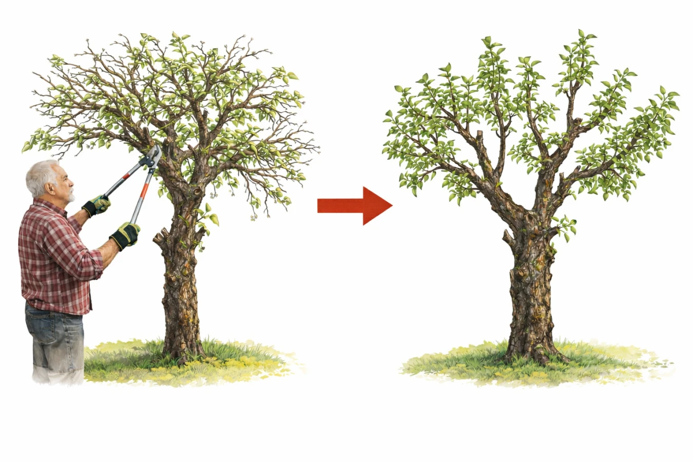 Yaşlı ağaçlara hayat öpücüğü: Gençleştirme budaması ile verimi geri kazanın